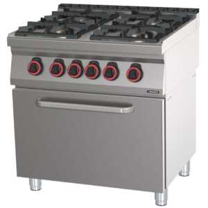 Fogão a gás 4 bocas com forno elétrico estático GN 2/1 80