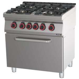 Fogão a gás 4 bocas com forno elétrico estático GN 2/1 HP 80