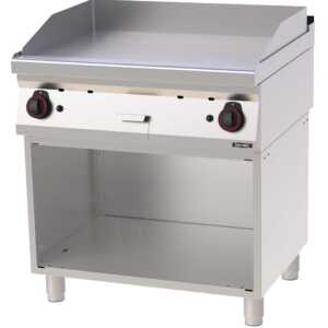 Placa de grelhar cromada lisa com base gás 80