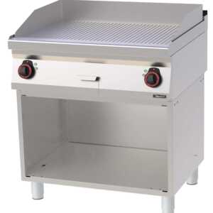 Placa de grelhar cromada estriada com base 80