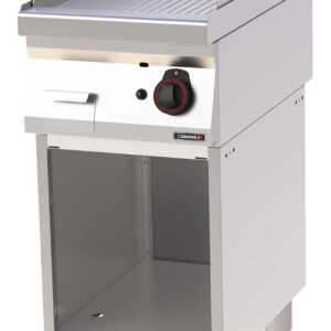 Placa de grelhar cromada estriada com base gás 40