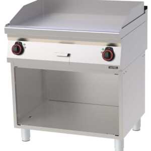 Placa de grelhar em ferro fundido lisa com base 80