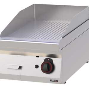 Placa de grelhar em ferro fundido estriada gás 40