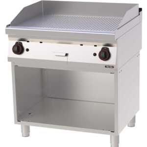 Placa de grelhar em ferro fundido estriada com base gás 80