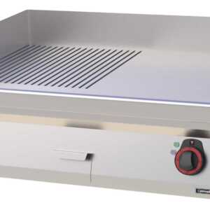 Placa de grelhar em ferro fundido estriada e lisa 80