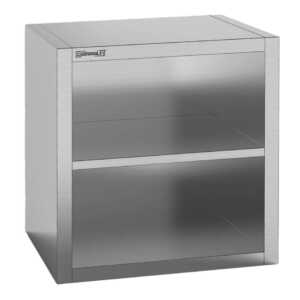 Armário mural aberto em aço inoxidável 600 mm