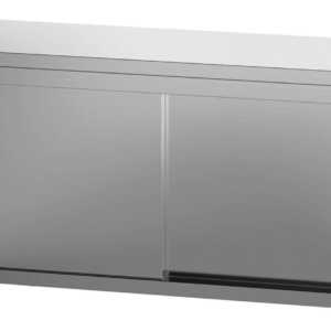 Armário mural em aço inoxidável com portas de correr de 1400 mm