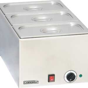 Banho-maria com 3 x GN 1/3