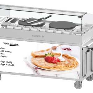 Carrinho para máquinas de crepes duplas 40 encastradas