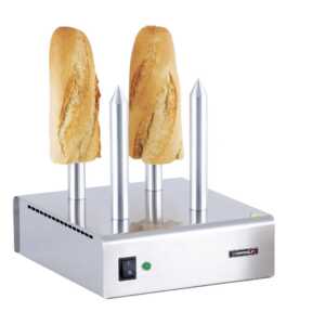 Aquecedor de pão com 4 espetos