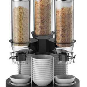 Dispensador de cereais rotativo 3 tubos