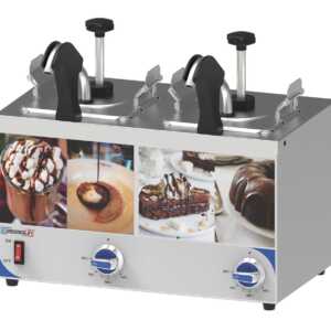 Dispensador de molhos com bomba e bico de aquecimento duplo