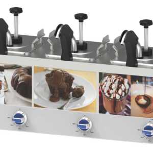 Dispensador de molhos com bomba e bico de aquecimento triplo