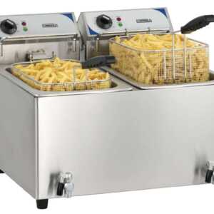 Fritadeira elétrica com válvula de drenagem 2 x 10 litros