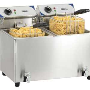 Fritadeira elétrica com válvula de drenagem 2 x 7 litros