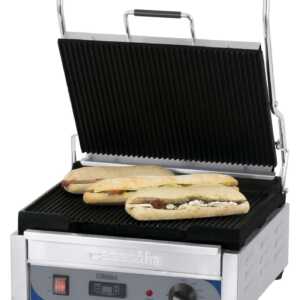 Grelhador Panini Grande Premium placas Estriada-Estriada com temporizador