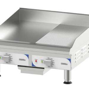 Placa de grelhar larga Estriada-Lisa