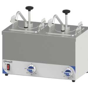 Dispensador de molho aquecido duplo