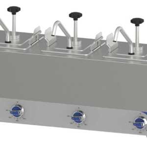 Dispensador de molho aquecido triplo
