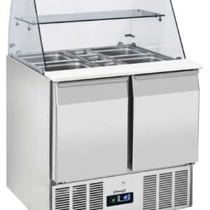 Saladete com vitrina 2 portas GN 1/1