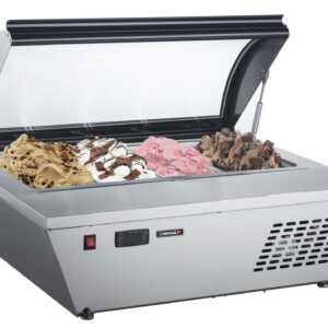 Vitrina expositora de gelados de bancada 4 x GN 1/3