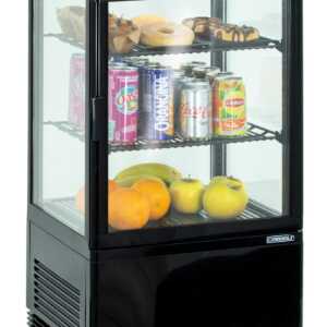 Mini vitrina refrigerada positiva 58 L Preta