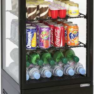 Mini vitrina refrigerada positiva 78 L Preta