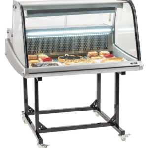 Vitrina refrigerada de mercado 175 L sobre carrinho