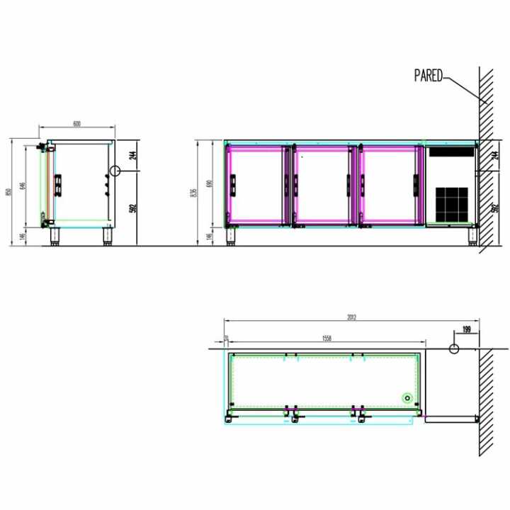 390L – Hotelequip.pt com borda dianteira curva e proteção traseira sanitária de 100 mm.