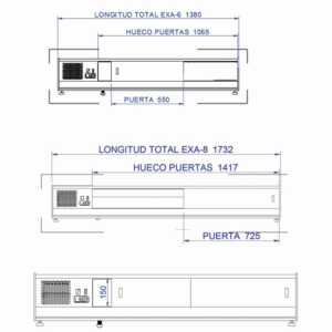 Portas de correr de vidro.