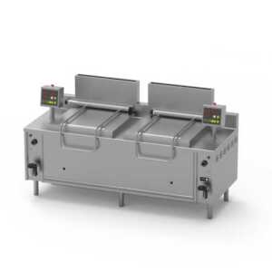 Cozedor automático a gás de 2 cubas de 223 L