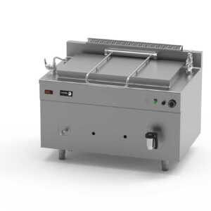 Marmita retangular fixa direta a gás de 280 L