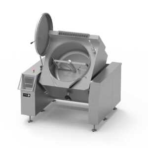 Marmita retangular basculante automática indireta a gás de 200 L