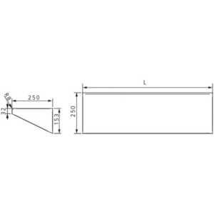 Chanfros laterais para segurar a mesma folha.