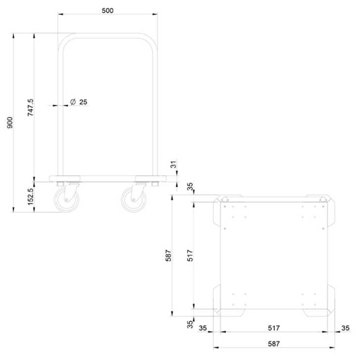 5 – Hotelequip.pt Carrinhos CC-55 e BC-55 feitos de aço inoxidável.