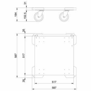 Carrinhos CC-55 e BC-55 feitos de aço inoxidável.