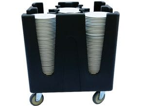 Carrinho para Transporte de Pratos Fabricado em polietileno de qualidade alimentar resistente ao desgaste.