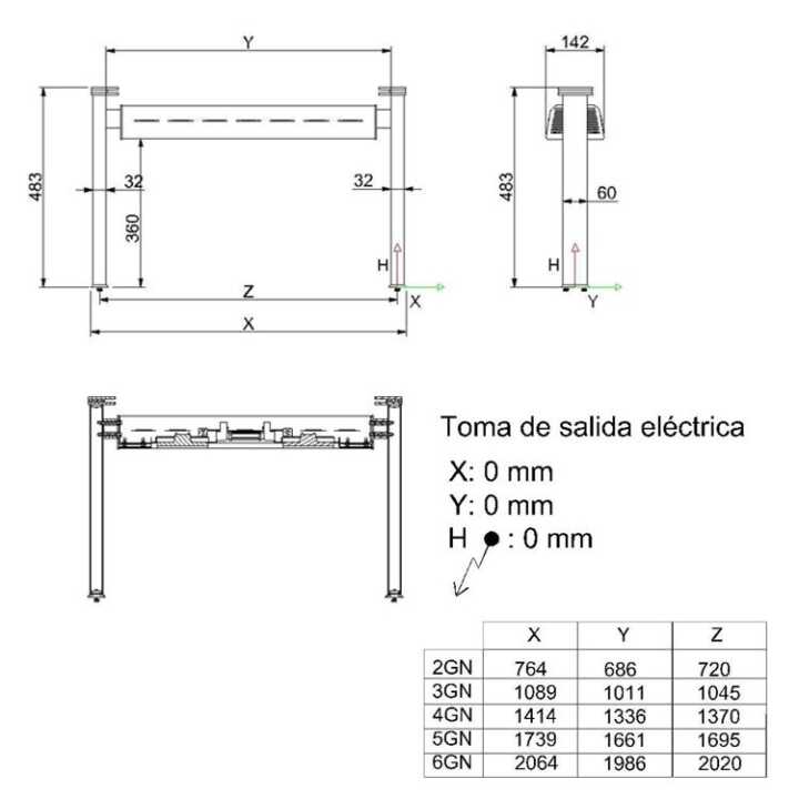 300W – Hotelequip.pt Iluminação e calor por meio de halogéneos protegidos.