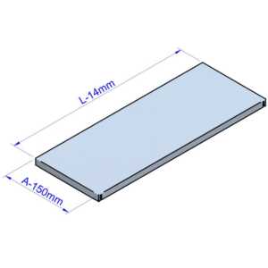 Fornecido com ômegas de reforço longitudinal na parte inferior do tampo e com um