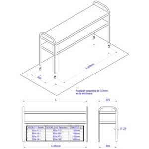 Fabricado em aço inoxidável AISI-304 18/10.