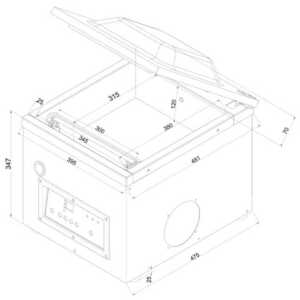 Chassi inclinável para fácil manuseio de componentes.