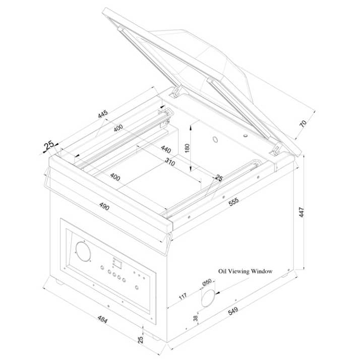 Série 410 com barra de selagem dupla de 400 mm.
