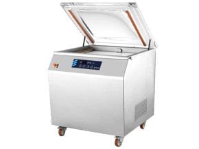 <p> Máquinas de embalamento a vácuo controladas por sensores com barras de selagem duplas de 460 mm