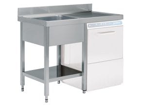 <p>As mesas estão desenhadas para acomodar uma máquina de lavar louça de abertura frontal de 600 x 600 mm.</p>