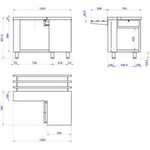 O espaço adicional é utilizado para a colocação de condimentos