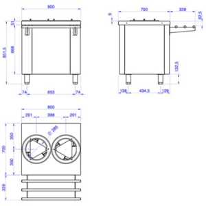 Modelos com sistema de aquecimento para pratos quentes e modelos