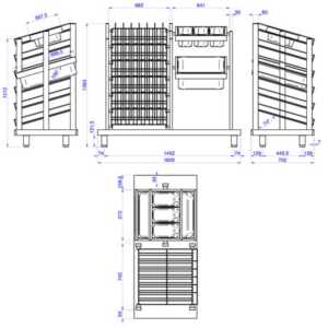 Disponível em dois modelos: sobremesa (SSTPCS) ou com prateleira para bandejas e toalhas ou guardanapo
