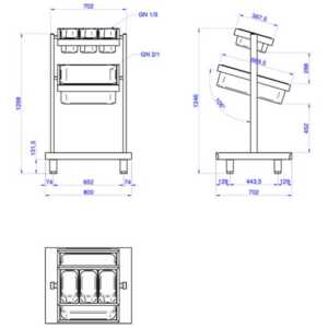 Disponível em dois modelos: sobremesa (SSTPCS) ou com prateleira para bandejas e toalhas ou guardanapo