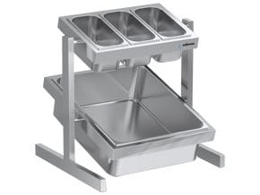 <p>Distribuidor de pão e talheres com prateleira.</p>