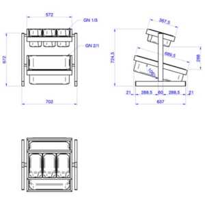 Disponível em dois modelos: sobremesa (SSTPCS) ou com prateleira para bandejas e toalhas ou guardanapo